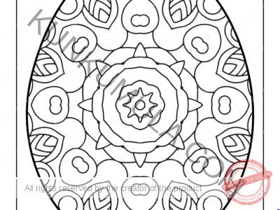 Egg Coloring Page for Kids
