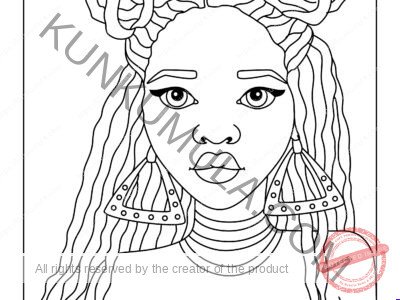 African black girl coloring page-1-01