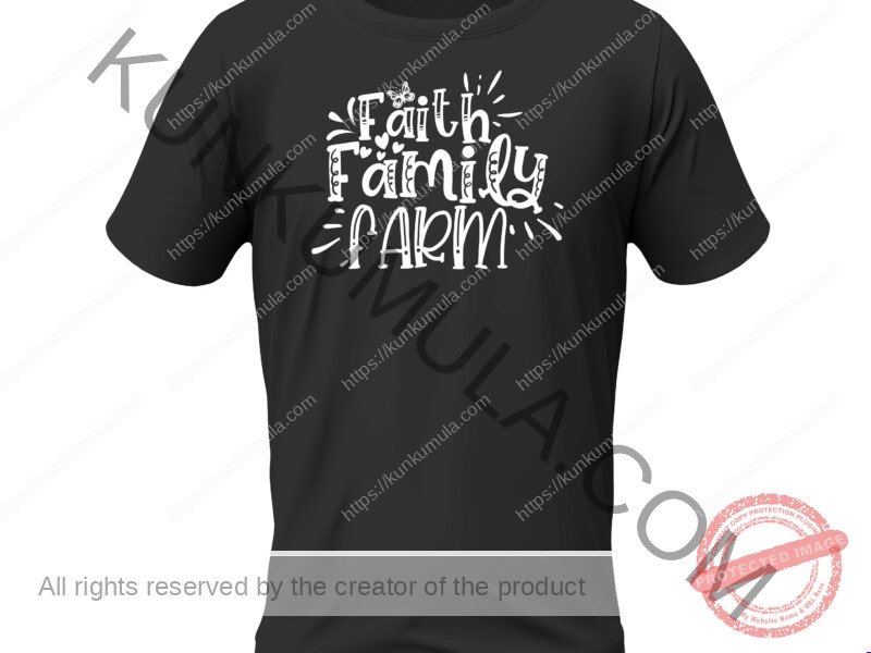 Faith Family Farm Art Work | PNG, DXL & AI | For T-Shirts, Hoodies, Tote Bags, Wall Art, Stickers, Mugs & More