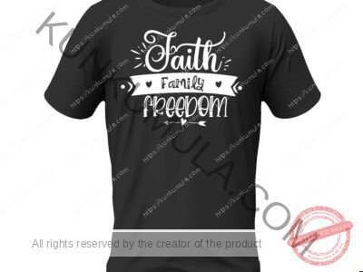 Faith Family Freedom Art Work | PNG, DXL, AI | Premium Design for T-Shirts, Hoodies & More