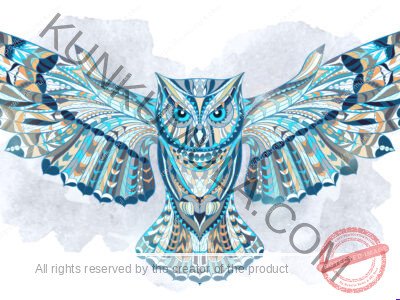 IZO 2 Eagle Flying Source Patterned Animal Ethnic Artwork | JPG & EPS Formats