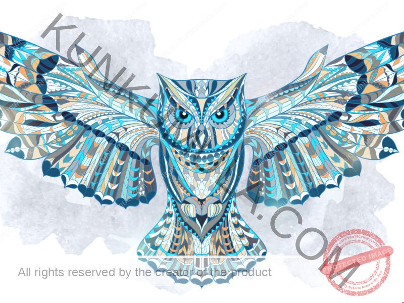 IZO 2 Eagle Flying Source Patterned Animal Ethnic Artwork | JPG & EPS Formats