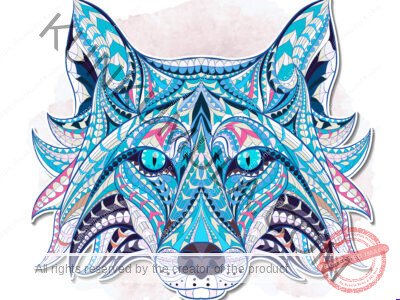 IZO 7 Fox Source Patterned Animal Ethnic Artwork – JPG & EPS Design Files