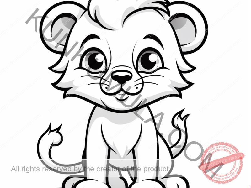 Lion 2 | With Your Kids | Family Fun | Print & Color – High Resolution Kids Colouring Page