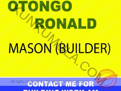 OTONGO RONALD A MASON IN UGANDA