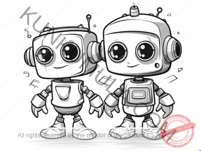 Robots 12 | Color With Your Kids | Family Fun | Print & Color