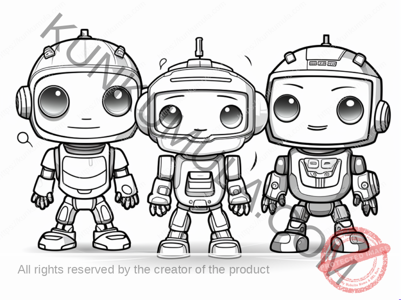 Robots 18 Kids Coloring Page