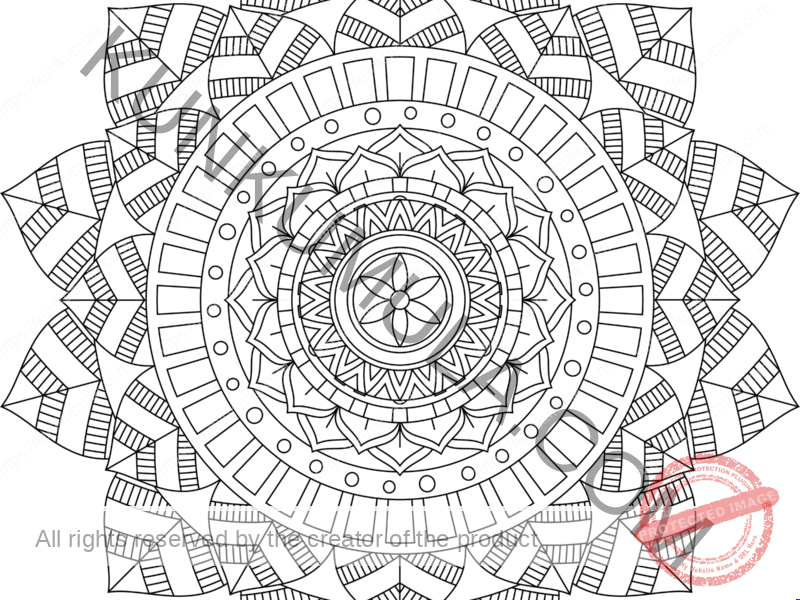 SWMandala2 | Color With Your Kids | Family Fun | Print & Color | High Resolution JPG Coloring Page
