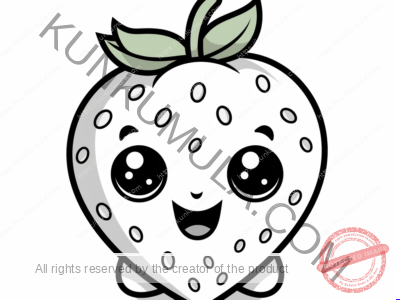 Strawberry 1 Kids Coloring Page in High Quality Jpg