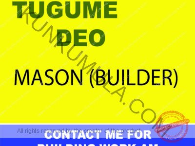 TUGUME DEO | A MASON IN UGANDA