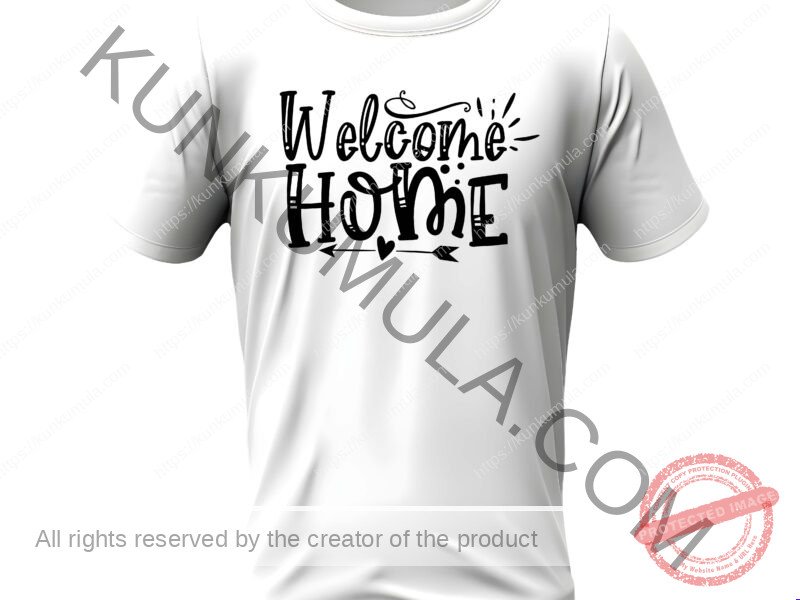Welcome Home Art Work | Artwork In Png, Dxl, Ai | for T-shirts, hoodies, tote bags, wall art, stickers, mugs, and more