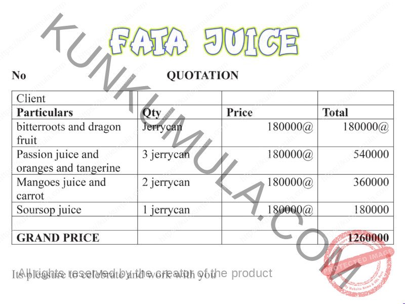 Fata Juice Services | Fresh, Natural Juice for Weddings, Parties & Special Events