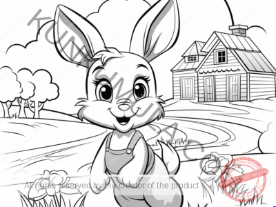Rabbit in the Farm | With Your Kids | Family Fun | Print & Color