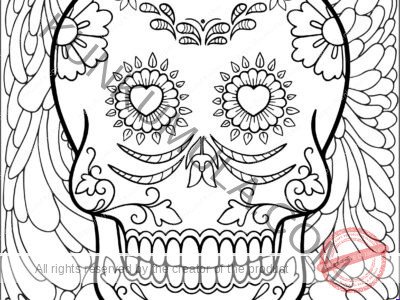 Sugar Skulls Coloring Pages PDF | Color With Your Kids | Family Fun | Print & Color