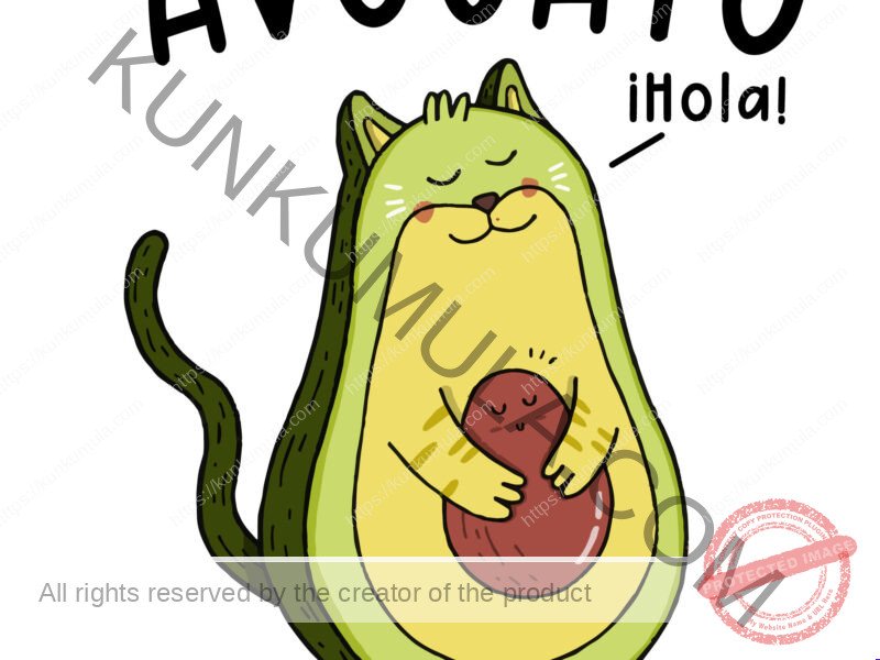 Avogato iHola Artwork | Artwork In PNG| Ai-File| EPS | HTML | PSD | JPG | for T-shirts, hoodies, tote bags, wall art, stickers, mugs, and more