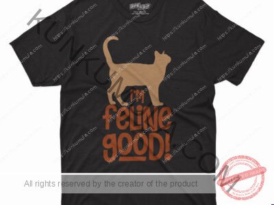 I Am Feline Good Artwork I Have Plans With My Cat Artwork | Artwork In PNG| Ai-File| EPS | HTML | PSD | JPG | for T-shirts, hoodies, tote bags, wall art, stickers, mugs, and more