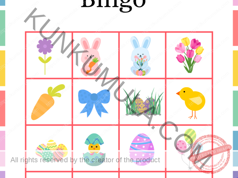 Easter Bing ONe Page Color Book For Kids