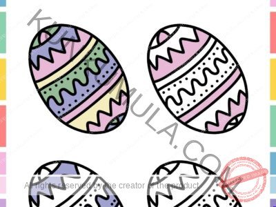 Easter Fun Coloring Page in JPG