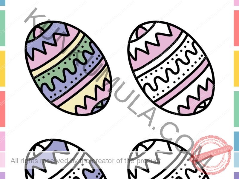 Easter Fun Coloring Page in JPG
