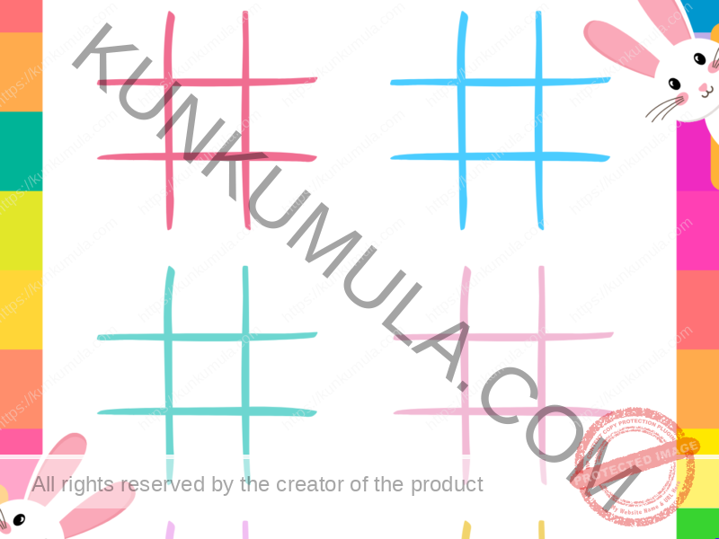 Easter Tic Tac Toe One Book Page Book For Kids Fun/ Games