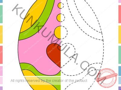 62 Trace and color the other have one Page book in jpg for easter games