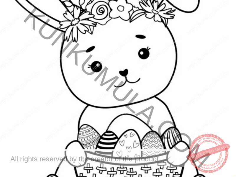 Easter Coloring Picture A One Page Picture Books | Kids Coloring Page | Kids Gaming