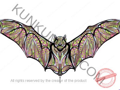 Ethnic Bat Artwork | Artwork Ai-File| EPS | JPG | for T-shirts, hoodies, tote bags, wall art, stickers, mugs, Flames and more