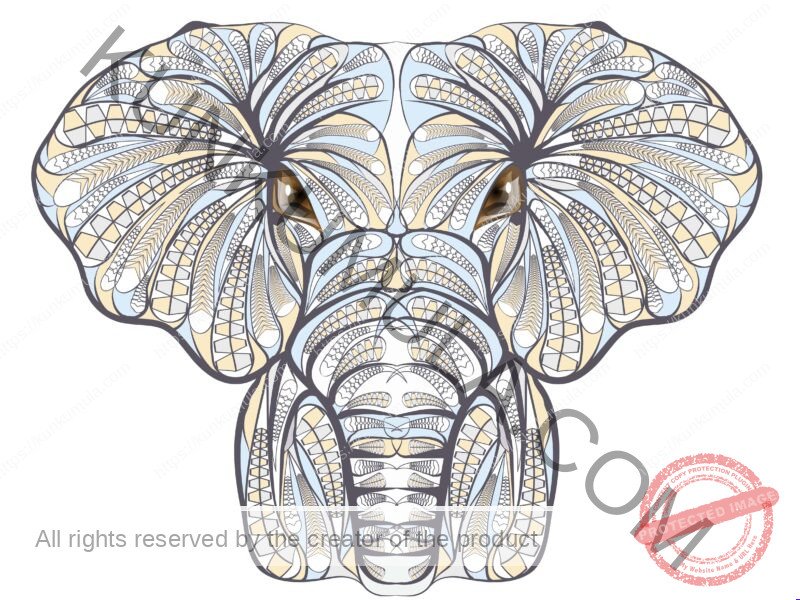 Ethnic Elephant Artwork | Artwork Ai-File| EPS | JPG | for T-shirts, hoodies, tote bags, wall art, stickers, mugs, Flames and more