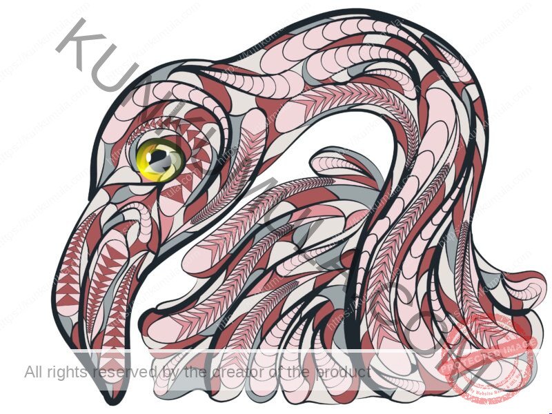 Ethnic Flamingo WILD BIRD ARTWORK | Artwork Ai-File| EPS | JPG | for T-shirts, hoodies, tote bags, wall art, stickers, mugs, Flames and more