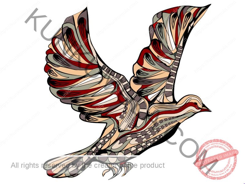 Ethnic Pigeon Wild Life Artwork | Artwork Ai-File| EPS | JPG | for T-shirts, hoodies, tote bags, wall art, stickers, mugs, Flames and more