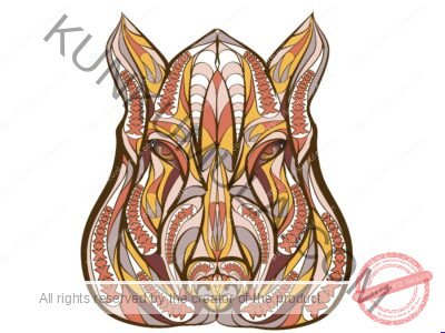 ethnic boar Artwork | Artwork Ai-File| EPS | JPG | for T-shirts, hoodies, tote bags, wall art, stickers, mugs, Flames and more