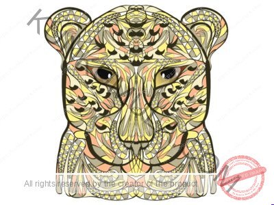 Ethnic Leopard Wild Life Animal Art work | Artwork Ai-File| EPS | JPG | for T-shirts, hoodies, tote bags, wall art, stickers, mugs, Flames and more