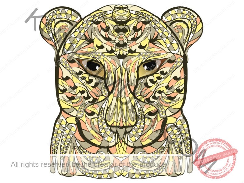 Ethnic Leopard Wild Life Animal Art work | Artwork Ai-File| EPS | JPG | for T-shirts, hoodies, tote bags, wall art, stickers, mugs, Flames and more